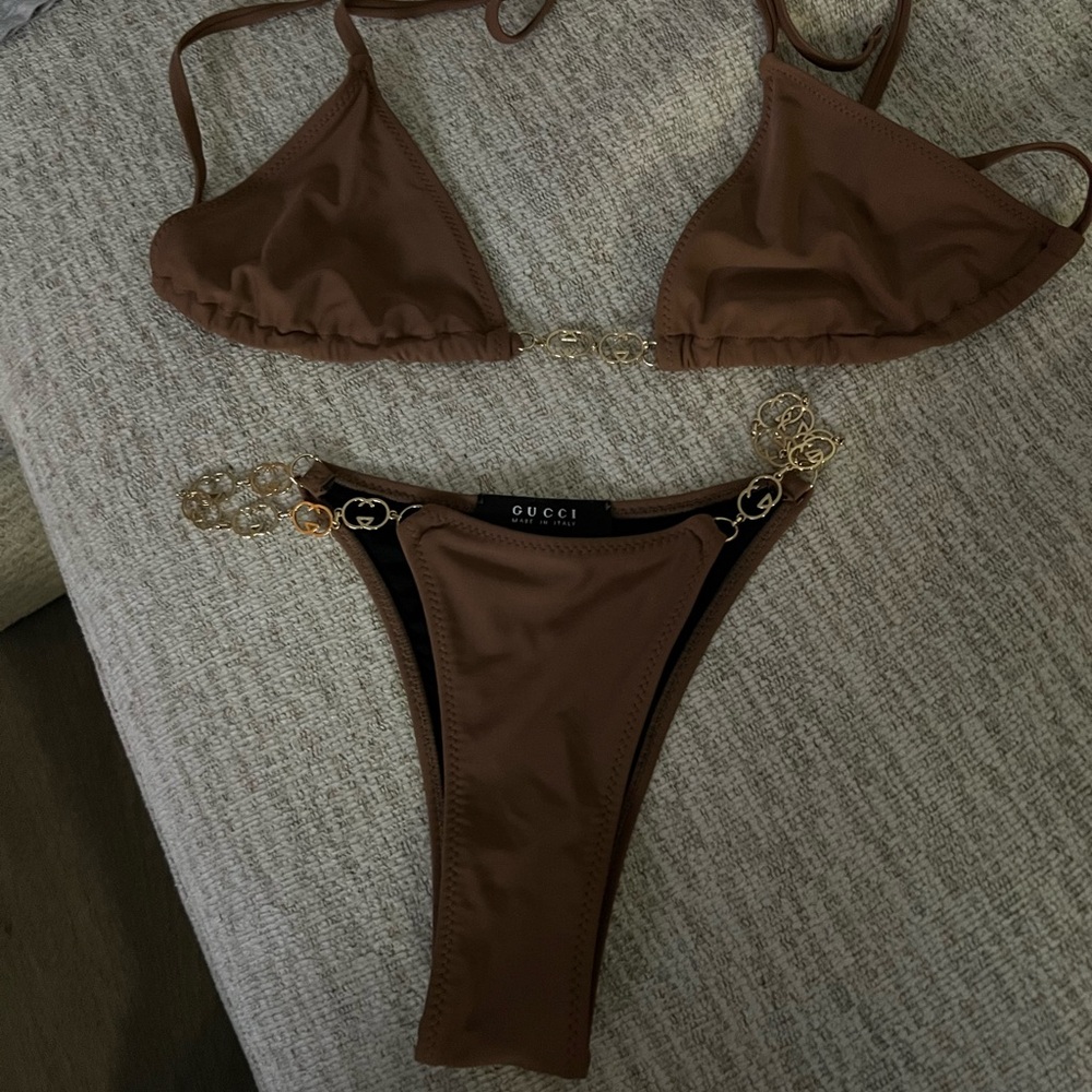 Brown Gucci Bikini size small
